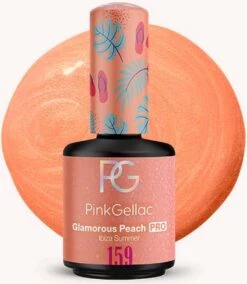Pink Gellac - Glamorous Peach - Gellak - Vegan - Oranje - Glanzend - 15ml -Cosmetica Aanbiedingen 1043x1200
