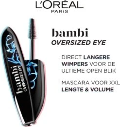 L’Oréal Paris Bambi XXL Oversized Eye Mascara - Zwart - Volume & Lengte Mascara - 8.9ml -Cosmetica Aanbiedingen 1132x1200