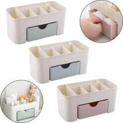 IBright Make-Up Organizer Met Lade - Cosmetica Opbergdoos - Bureau Organizer - Blauw -Cosmetica Aanbiedingen 1193x1200 1