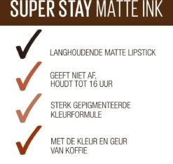 Maybelline SuperStay Matte Ink Lipstick Coffee Collection Limited Edition - 265 Caramel Collector - Nude Lippenstift - 5 Ml 22 Maybelline SuperStay Matte Ink Lipstick Coffee Collection Limited Edition - 265 Caramel Collector - Nude Lippenstift - 5 Ml -Cosmetica Aanbiedingen 1200x1135