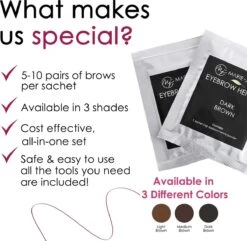 Marie-José & Co Henna Wenkbrauwverf Donkerbruin - Complete Henna Brows Kit - Tattoo Brow Set Voor 20 Paar Wenkbrauwen -Cosmetica Aanbiedingen 1200x1172