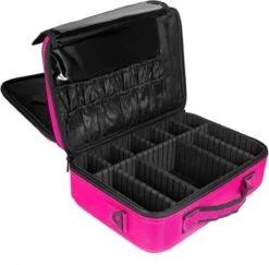 Cosmetica Koffer - Make-up Koffer Met Verstelbare Vakken - Visagie En Nagelstyliste Beauty Koffer - 40x30x14CM - Roze -Cosmetica Aanbiedingen 1200x1180 1