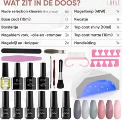 Gellak Starterspakket - Gellak - Gel Nagellak - Gellak Set - 6x8ML Kleuren - Nude Edition - Gellac - Nude Kleuren -Cosmetica Aanbiedingen 1200x1182