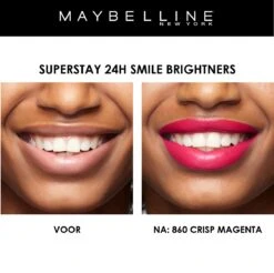 Maybelline SuperStay 24H Smile Brighters Lippenstift - 860 Crisp Magenta - Roze - Langhoudend 16 Maybelline SuperStay 24H Smile Brighters Lippenstift - 860 Crisp Magenta - Roze - Langhoudend -Cosmetica Aanbiedingen 1200x1197 5
