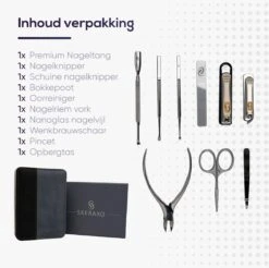 Skeraxo 8-delige Luxe Verschillende Tools - Professioneel Manicure Set & Pedicureset Met Nagelvijl & Nageltang – Behandeling Nagels En Huid -Cosmetica Aanbiedingen 1200x1197 8
