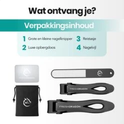 FreshDragon Nagelknipper Set Met Nagelvijl - Nagelset Tegen Kalknagels - Nageltang - Teennagelknipper -Cosmetica Aanbiedingen 1200x1200 163