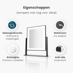 Mirlux Hollywood Spiegel Met Verlichting - Make Up - Visagie - Dimbaar LED Lampen Licht - Zwart 14 Mirlux Hollywood Spiegel Met Verlichting - Make Up - Visagie - Dimbaar LED Lampen Licht - Zwart -Cosmetica Aanbiedingen 1200x1200 178