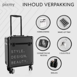 PIXMY® - MT130-S - Make Up Koffer - Cosmetica Koffer - DESIGN -Cosmetica Aanbiedingen 1200x1200 184