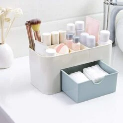 IBright Make-Up Organizer Met Lade - Cosmetica Opbergdoos - Bureau Organizer - Blauw -Cosmetica Aanbiedingen 1200x1200 257