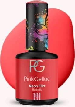 Pink Gellac - Neon Flirt - Gellak - Vegan - Roze - Glanzend - 15ml -Cosmetica Aanbiedingen 841x1200