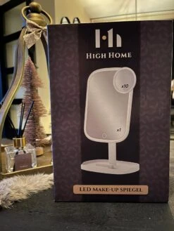 HighHome - Make Up Spiegel Met Led Verlichting - Inclusief 10x Spiegel - 3 Warmtes - 360 °C Draaibaar -Cosmetica Aanbiedingen 900x1200